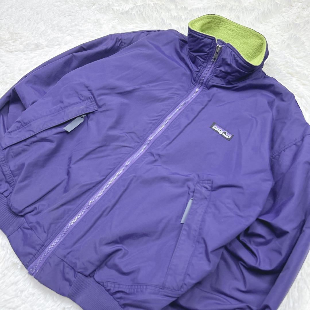 90s パタゴニア　USA製 シェルドシンチラ　ナイロンジャケット　紫　黄色