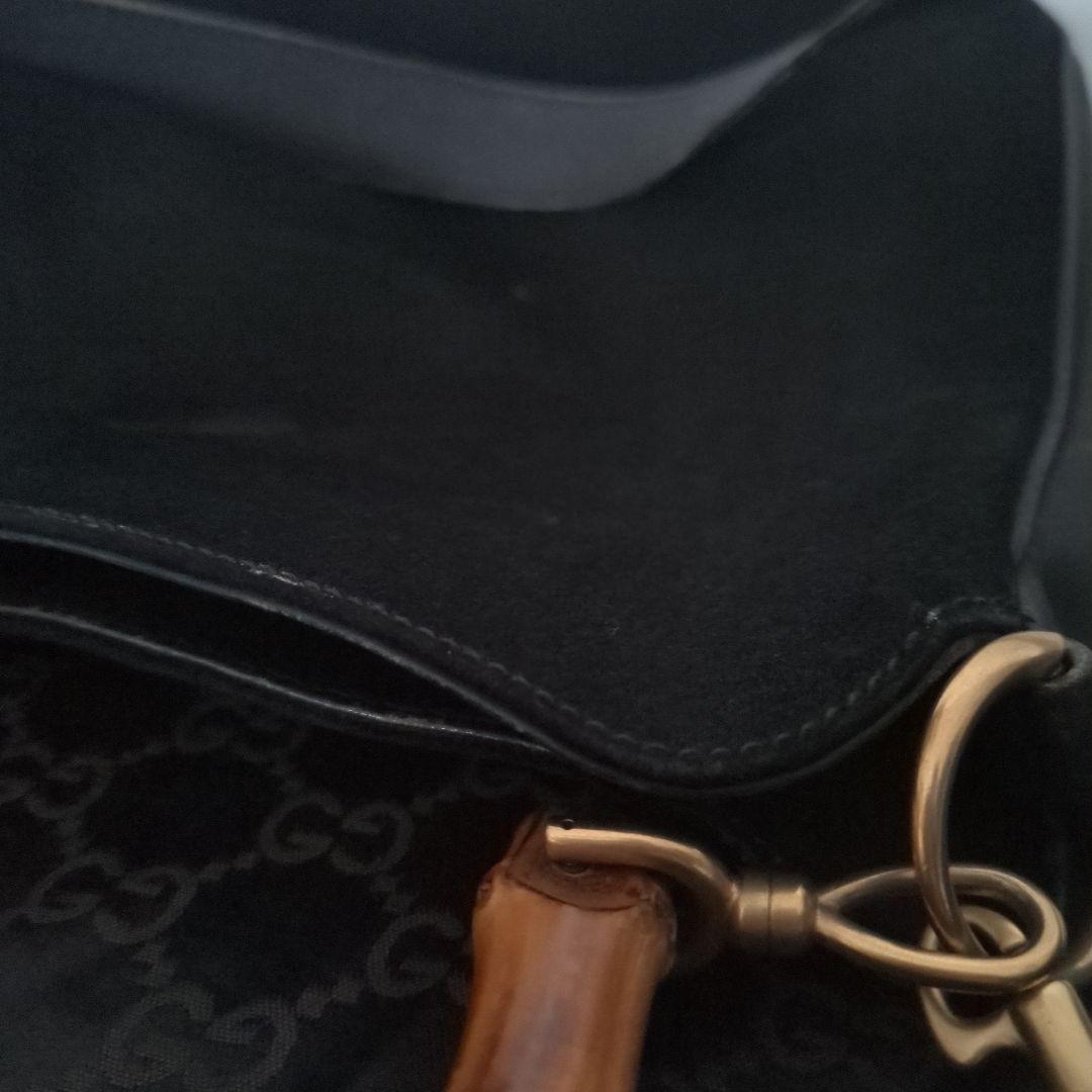 GUCCI　バンブー　ショルダーバック　スエード
