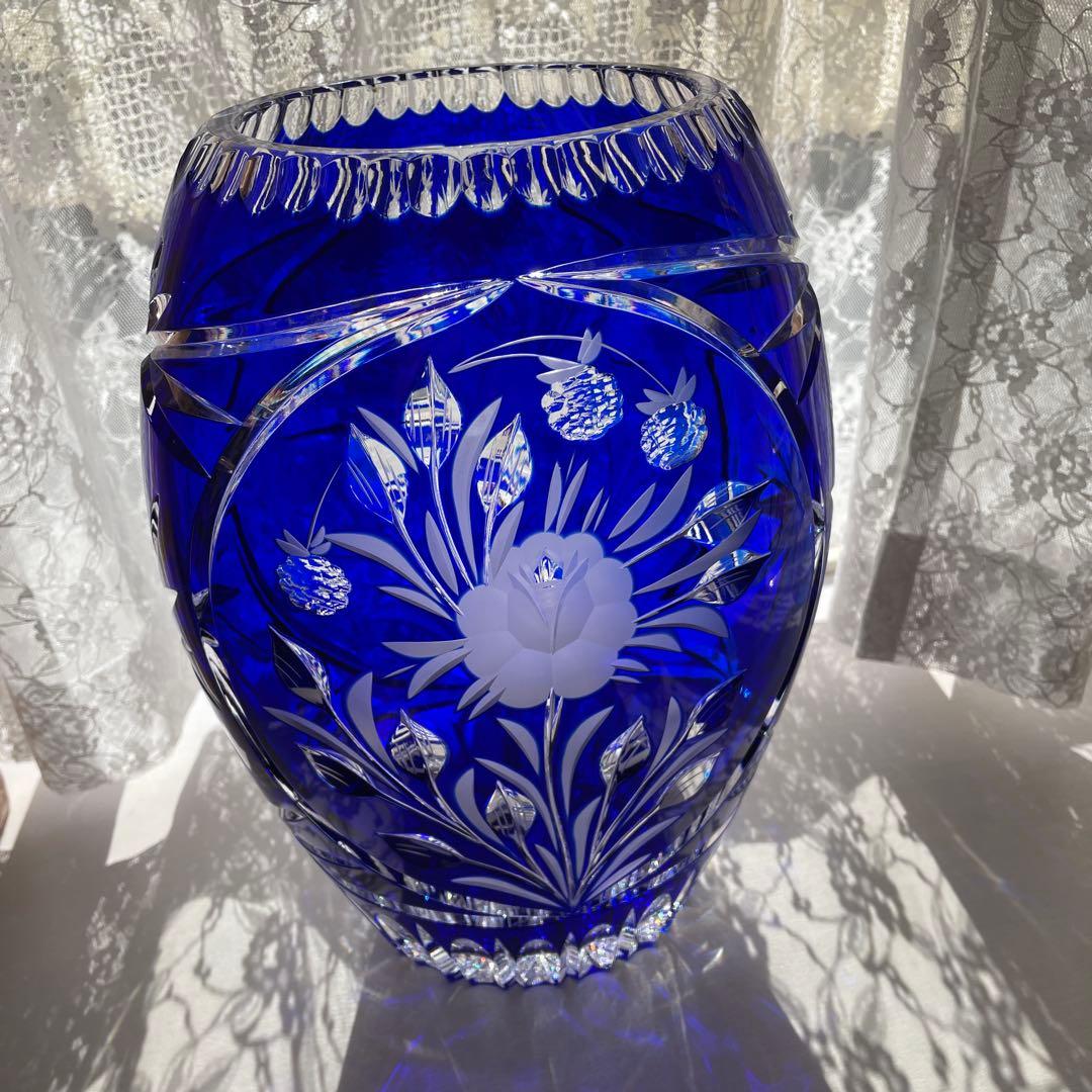 DRESDEN KRISTALドレスデンクリスタル　フラワーベース花器花瓶ガラス