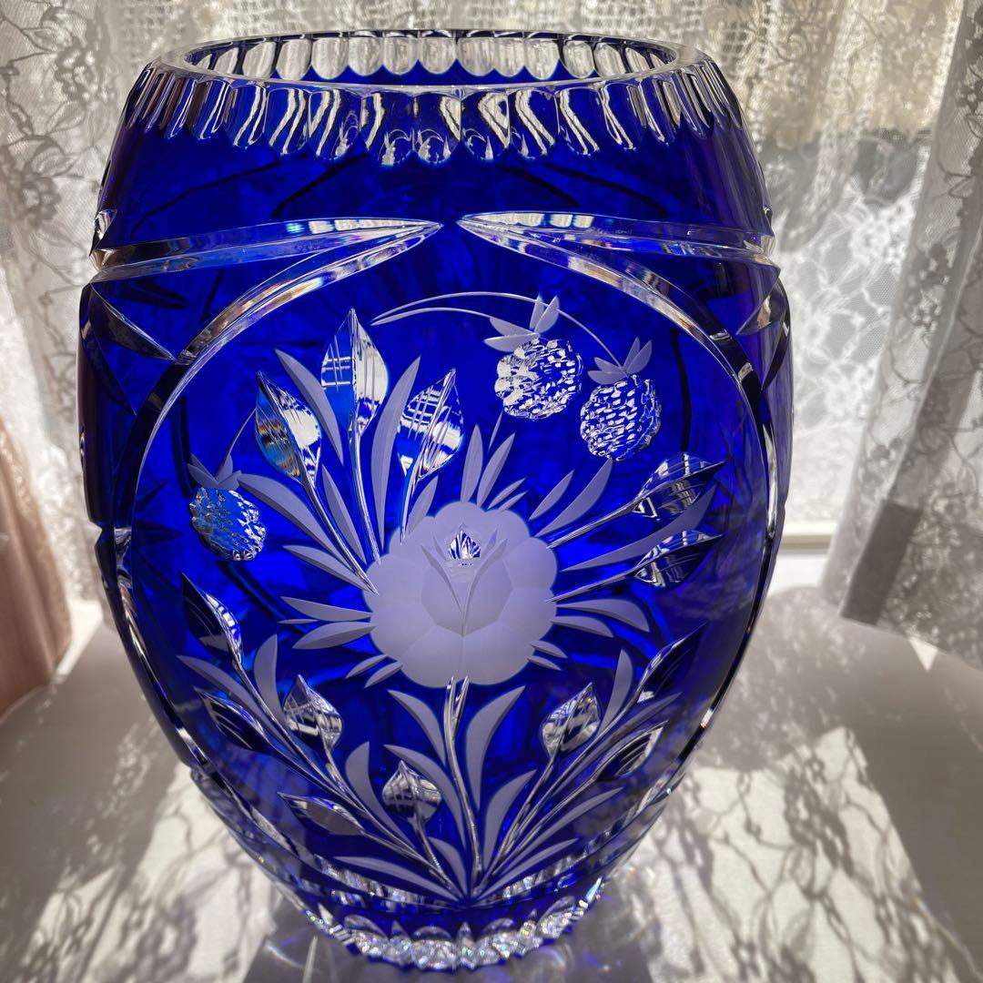 DRESDEN KRISTALドレスデンクリスタル　フラワーベース花器花瓶ガラス