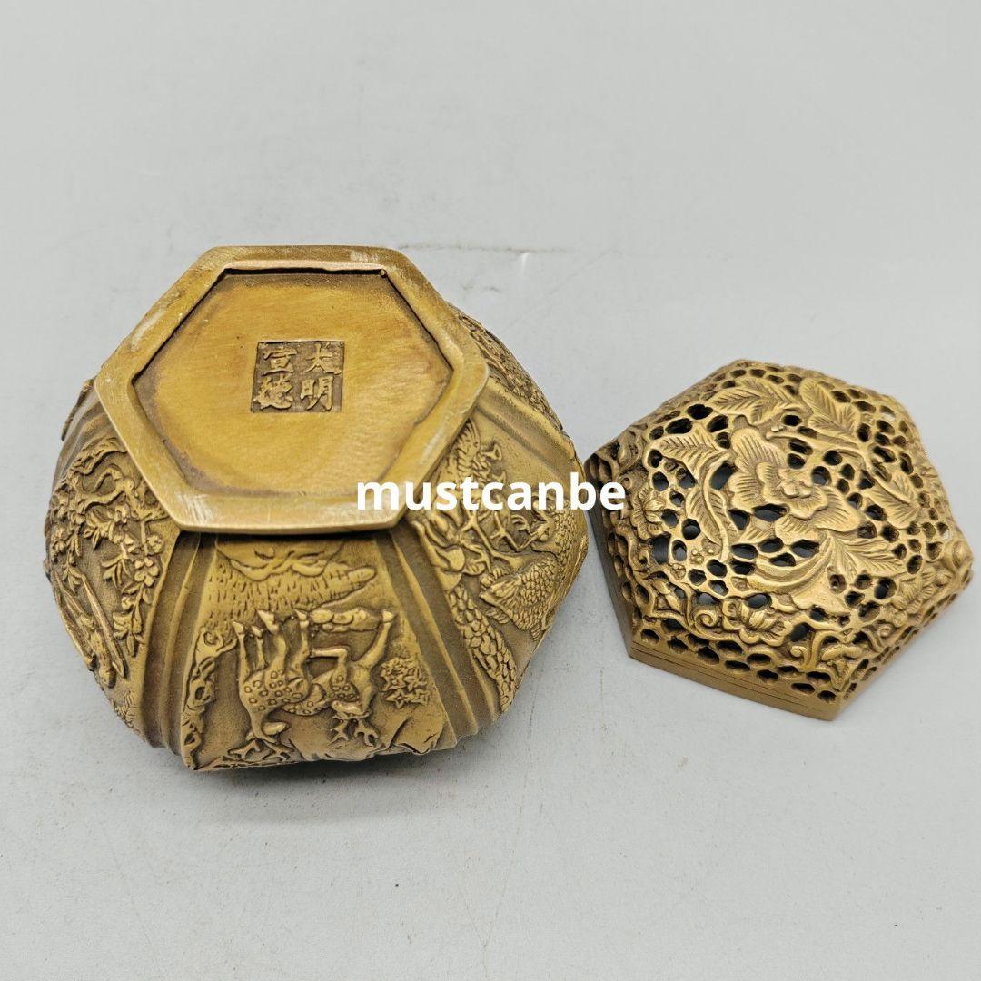 香炉 暖手炉 香具 提梁薫香炉 銅製品 工芸品 置物