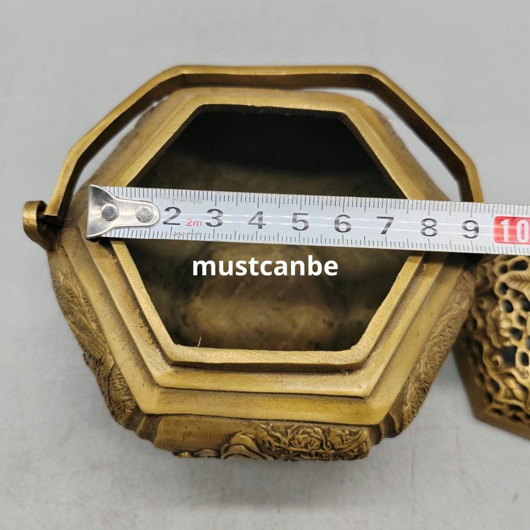 香炉 暖手炉 香具 提梁薫香炉 銅製品 工芸品 置物