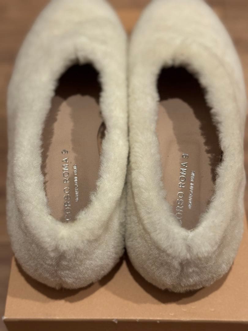 ロンハーマン購入☆コルソローマ9 アイボリー フラットシューズ36