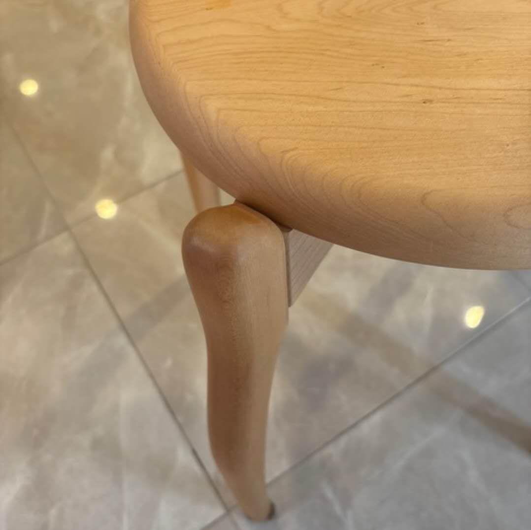 木製スツール 円形座面 ナチュラル　チエア