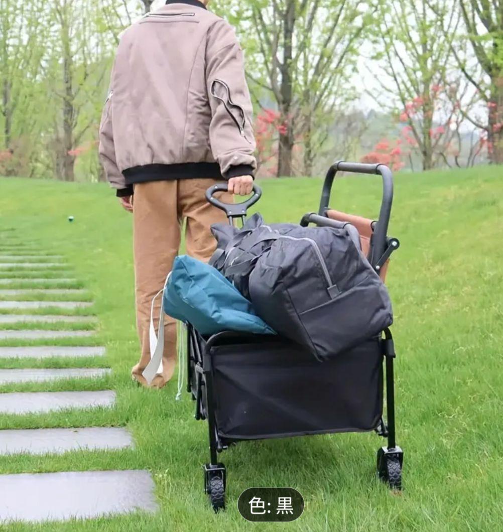 新品・未使用！！折りたたみアウトドアワゴン 黒