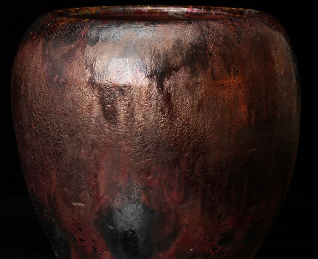 楽吉左衛門 楽焼 火鉢 手焙 高さ23㎝ 共箱付 茶道具 時代物 古美術 骨董品