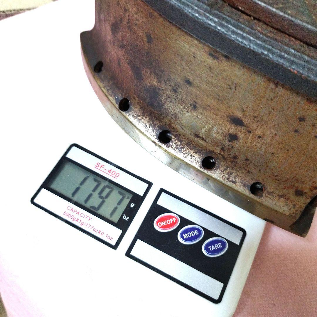 〘明治〜昭和レトロ〙炭火（備長炭付）アイロン本体 ＆置台付木製ハンドル式