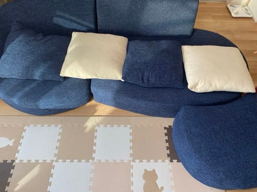 【セット販売】おしゃれカウチソファ　幅2300 ②【合計51000円】