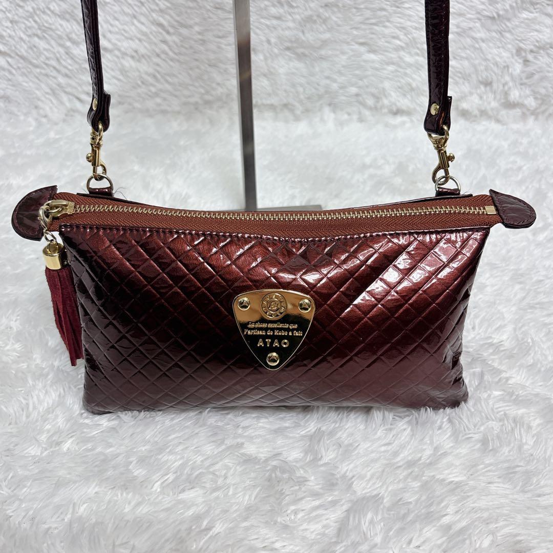 ATAO アタオ お財布ポシェット ブーブー クロス 財布 ワイン ショルダー