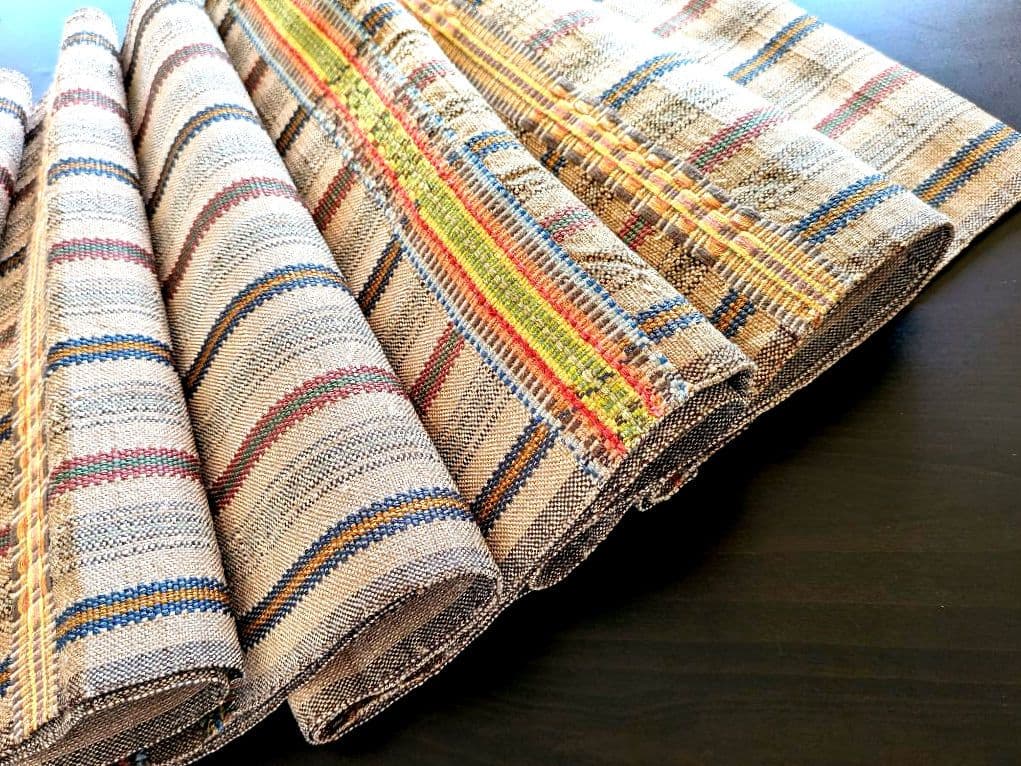 紬　変わりロートン織　沖縄　未使用