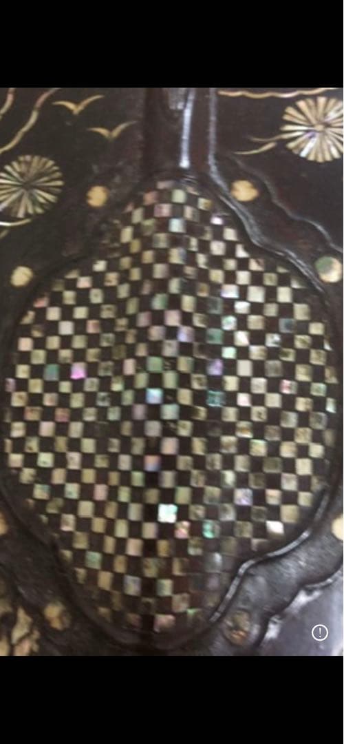 鏍鈿 漆器 人物 扇面 民国 唐物 风水 古玩