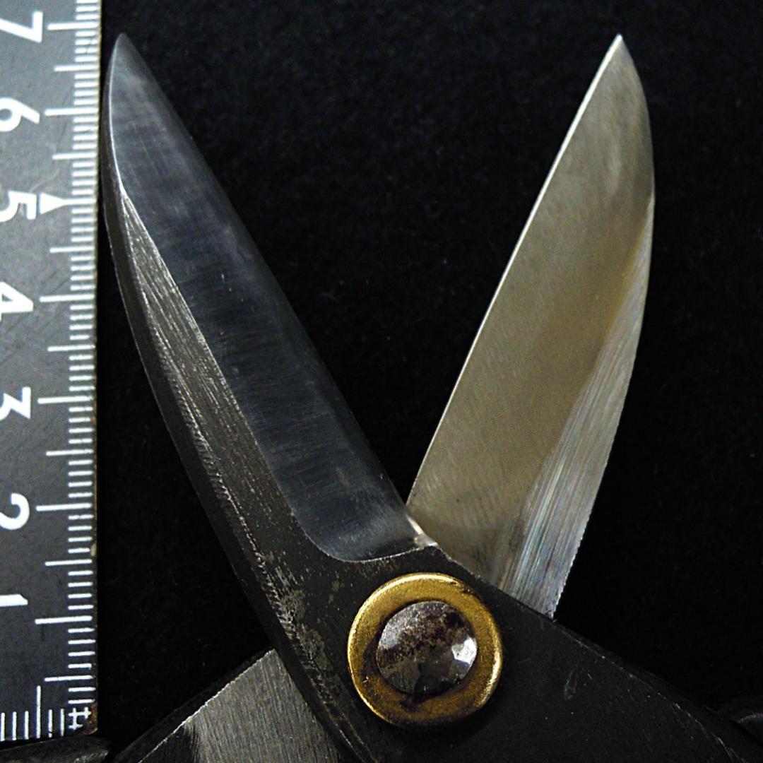 安重打刃物店 総火造 大久保鋏 無銘 未使用 192mm 新店舗移転時の整理品