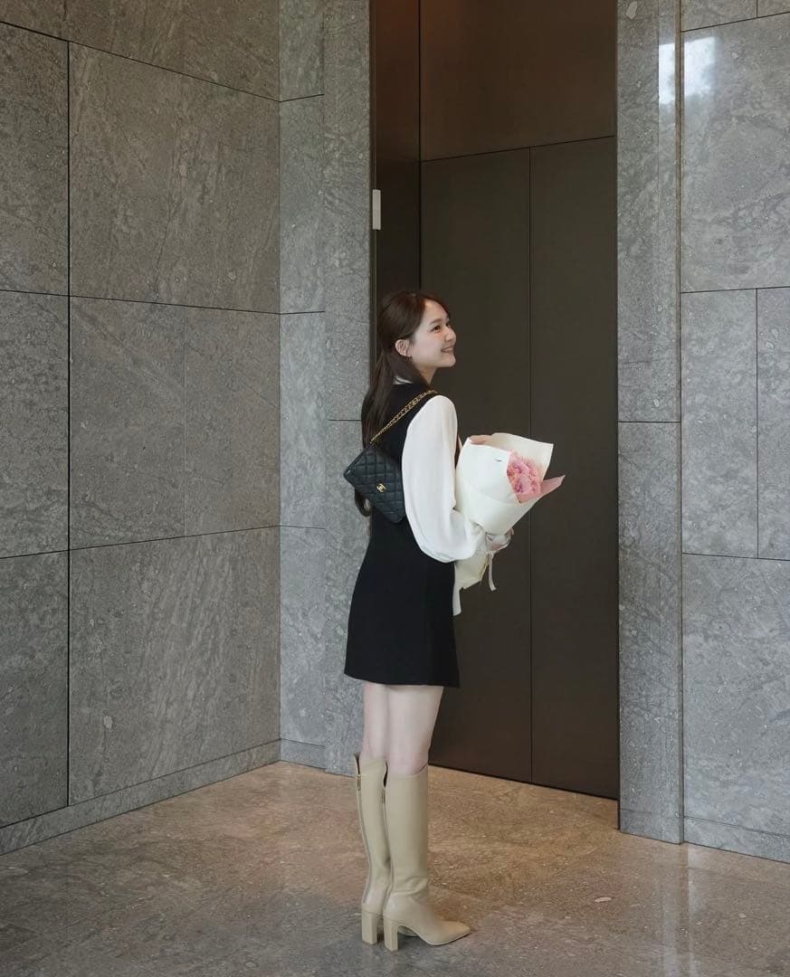 poláura リボンドッキングワンピース