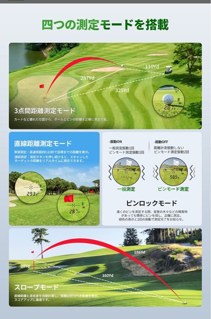 新品U2 かゴルフ用距離計 大人気　ブラック