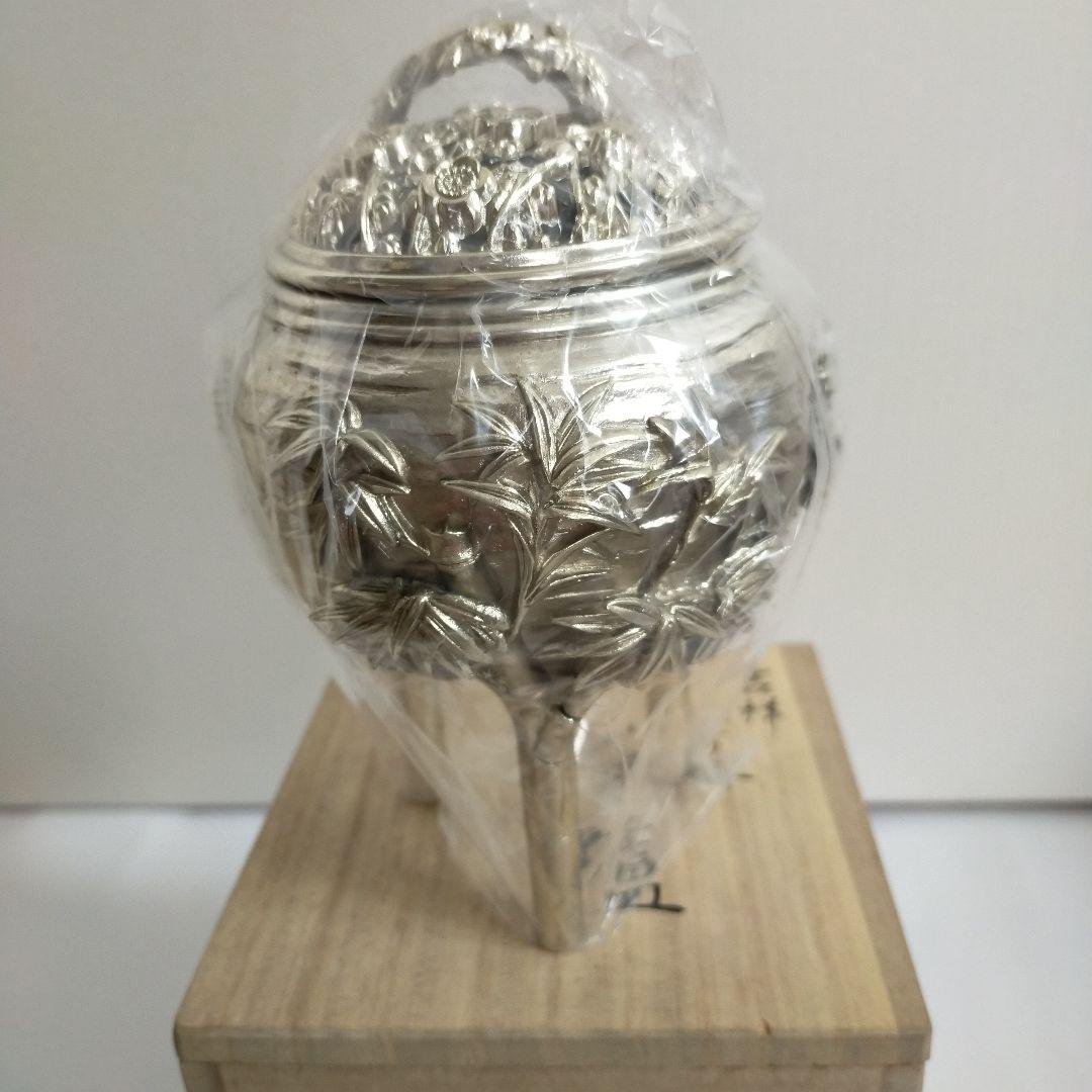 高岡銅器　香爐　吉祥松竹梅　未使用