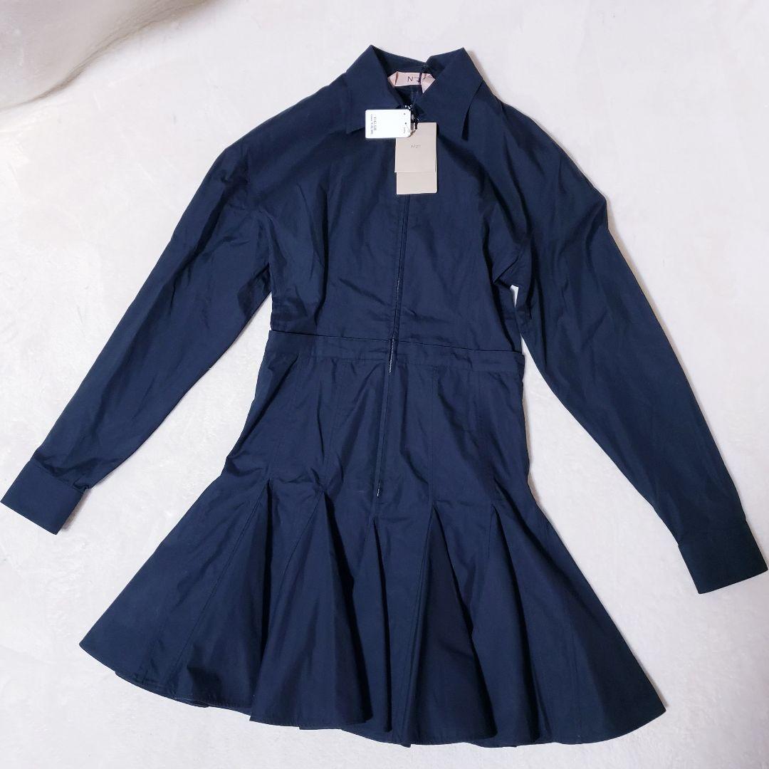 ヌメロヴェントゥーノ　ジッパー　ワンピース　ドレス　ミニワンピース　黒