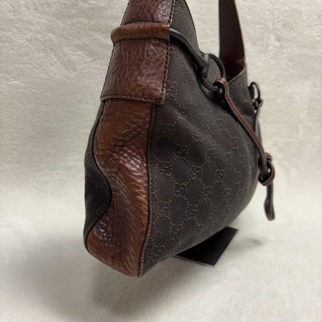 グッチ ワンショルダー ハンドバッグ GGキャンバス レザー ホースビット