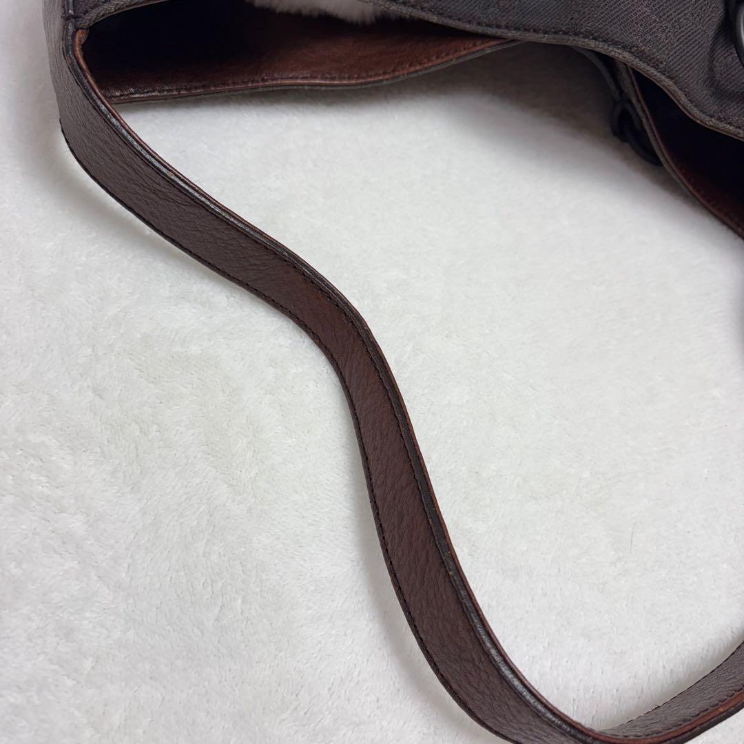 グッチ ワンショルダー ハンドバッグ GGキャンバス レザー ホースビット