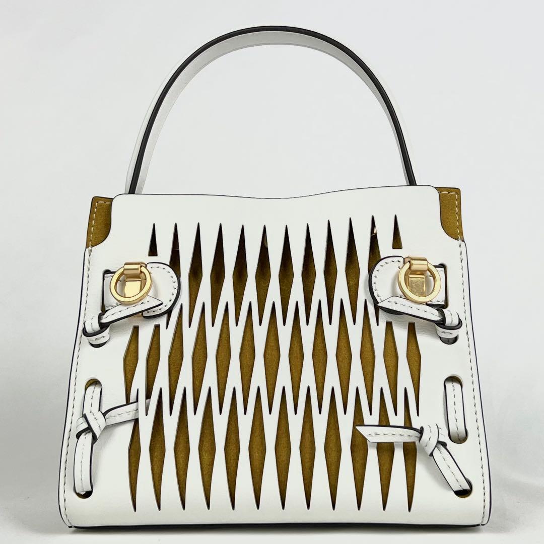 トリーバーチ Leeラジウィル 2way カットワーク ショルダーバッグ