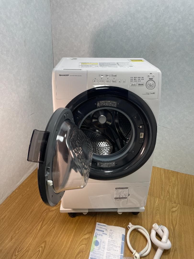 K♢011 シャープ ドラム式洗濯機 ES-S7G　設置オプション無料