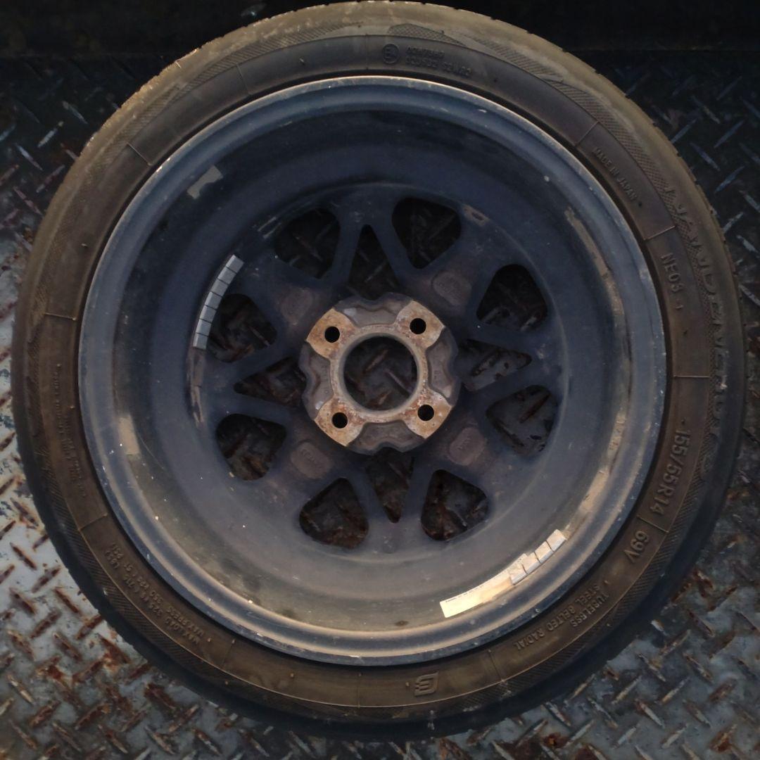 旧車 14インチ ホイール ブラック/シルバー