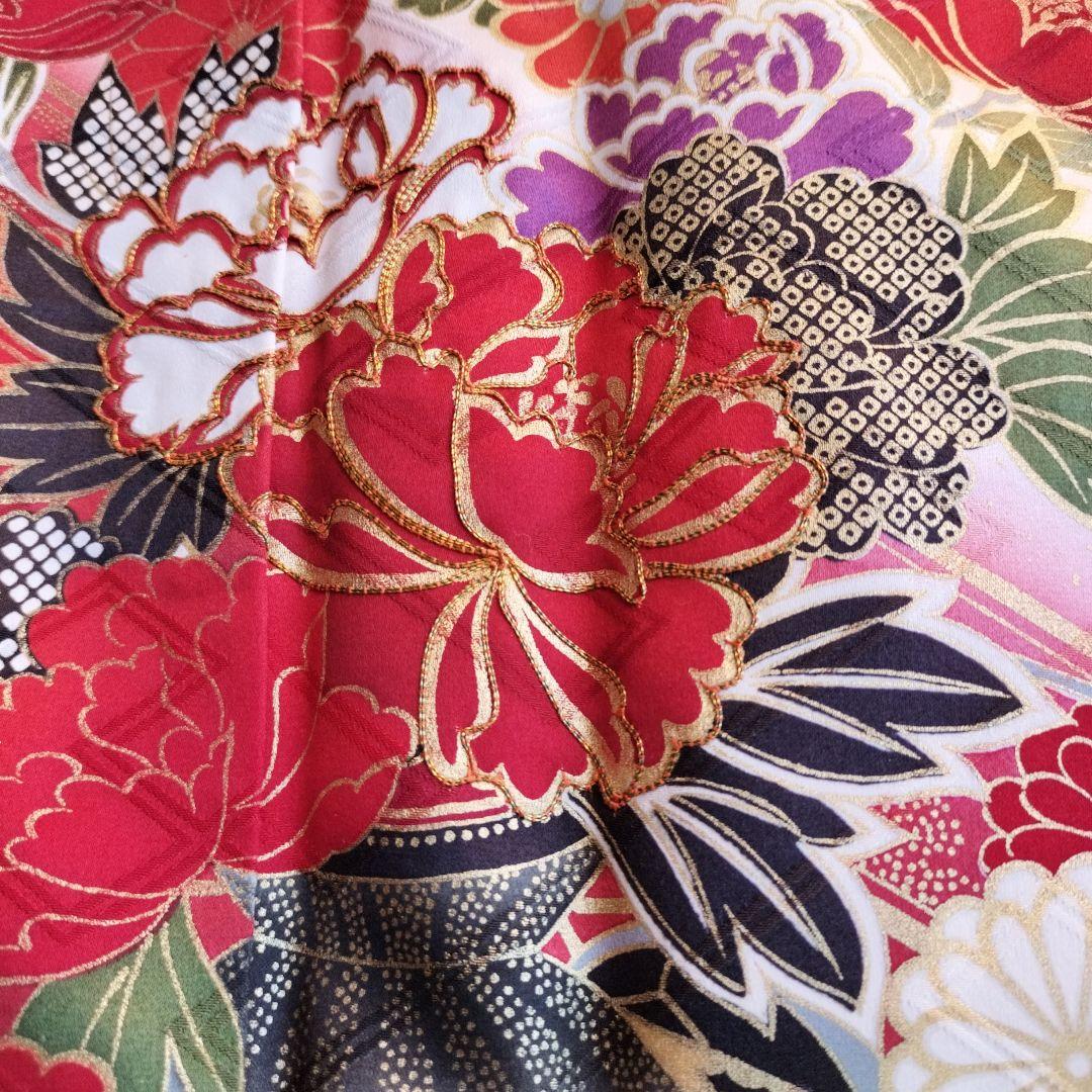 振袖 花柄 赤・白・紫