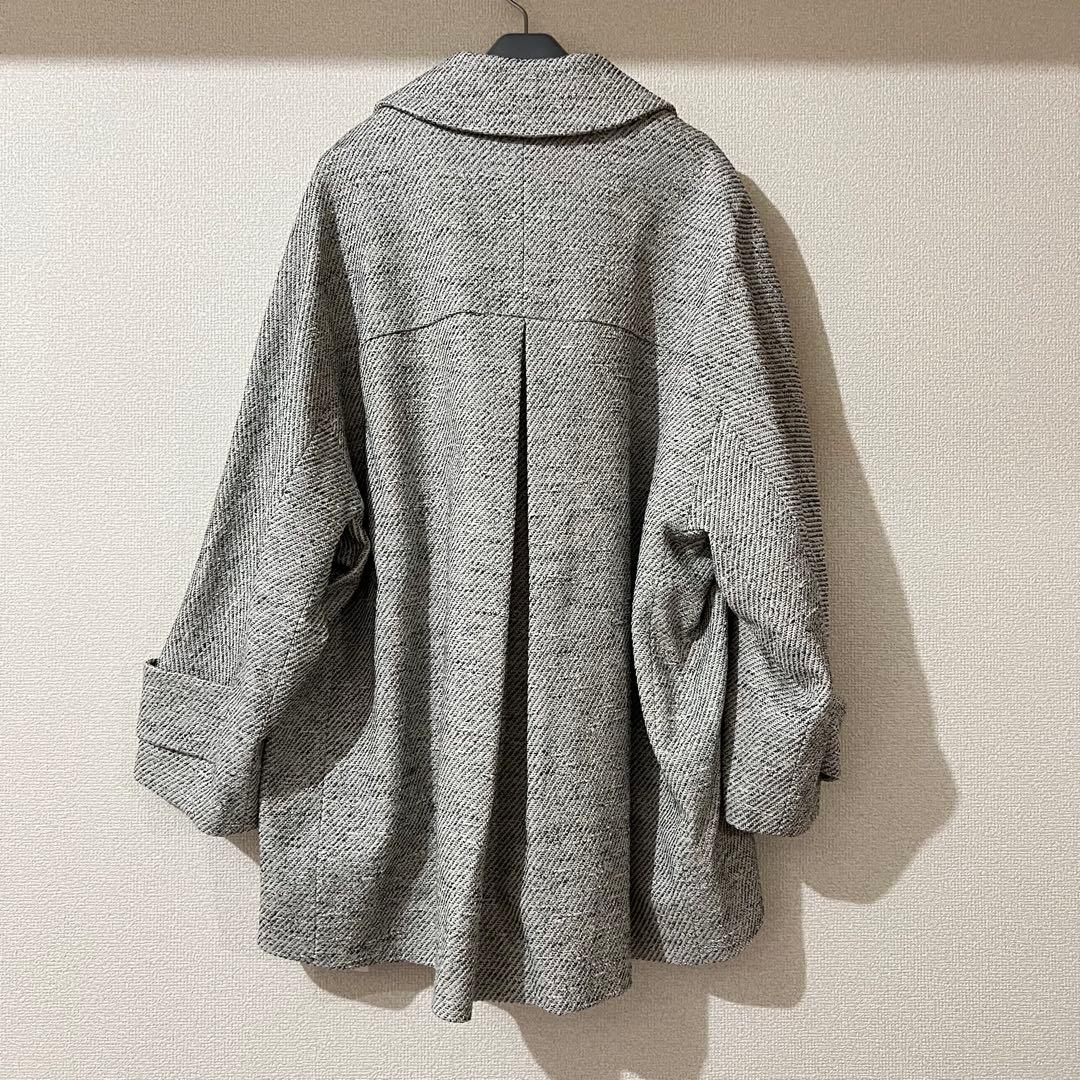 新品タグ付き HOUSE OF LOTUS ミックスツイードケープライクコート