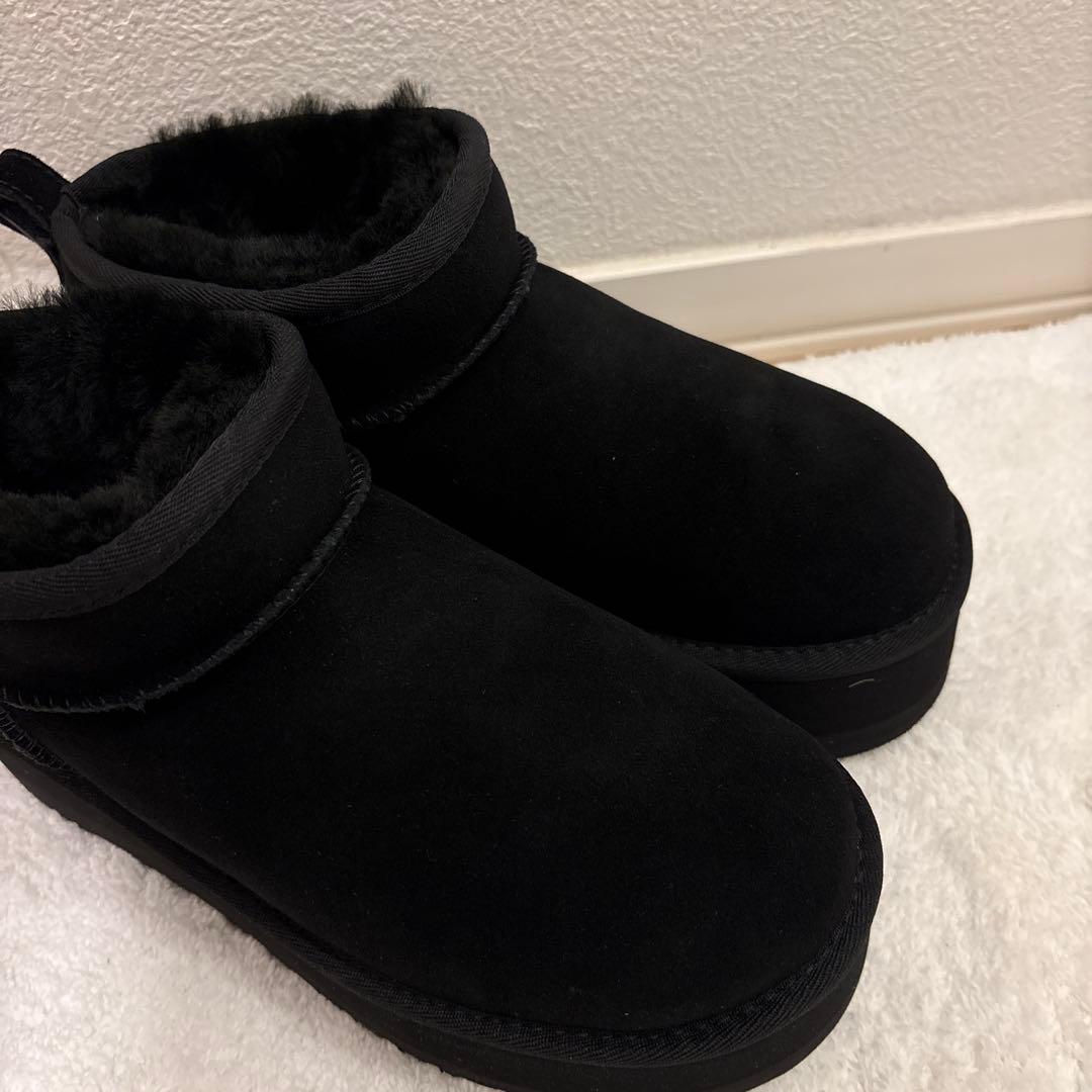 美品！　UGG アグ　ブラック ムートンブーツ　24cm