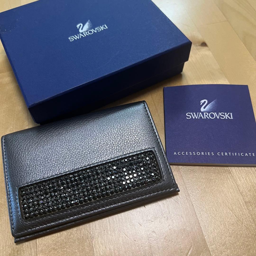 Swarovski 名刺入れ シルバーグレー　パスケース　未使用