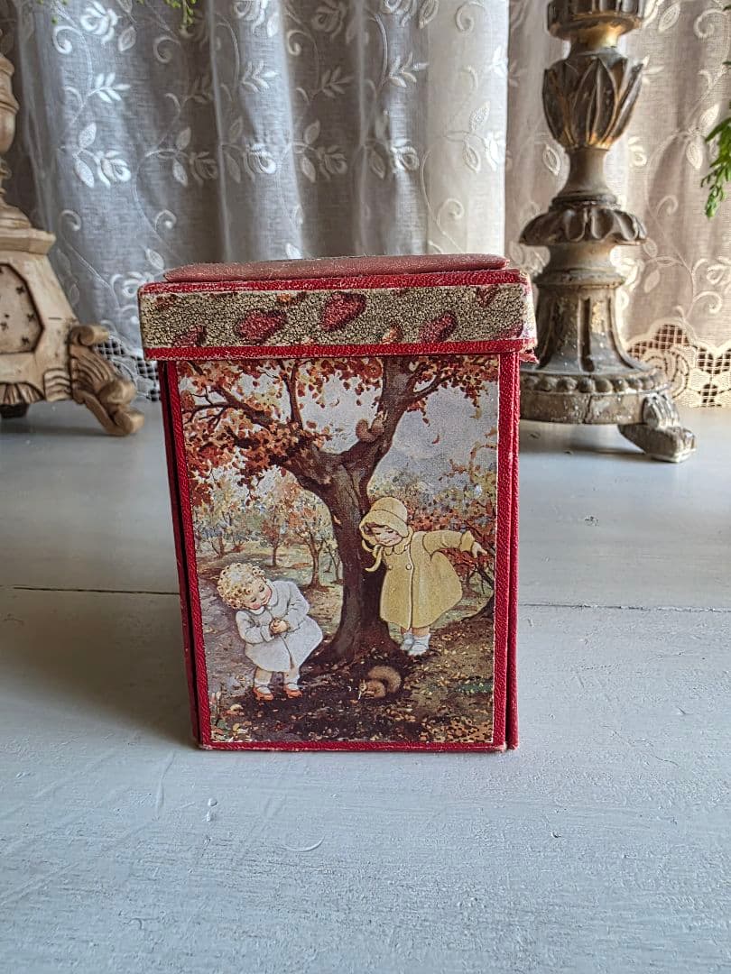 イギリスアンティーク ビンテージ 収納型メルスリーボックス