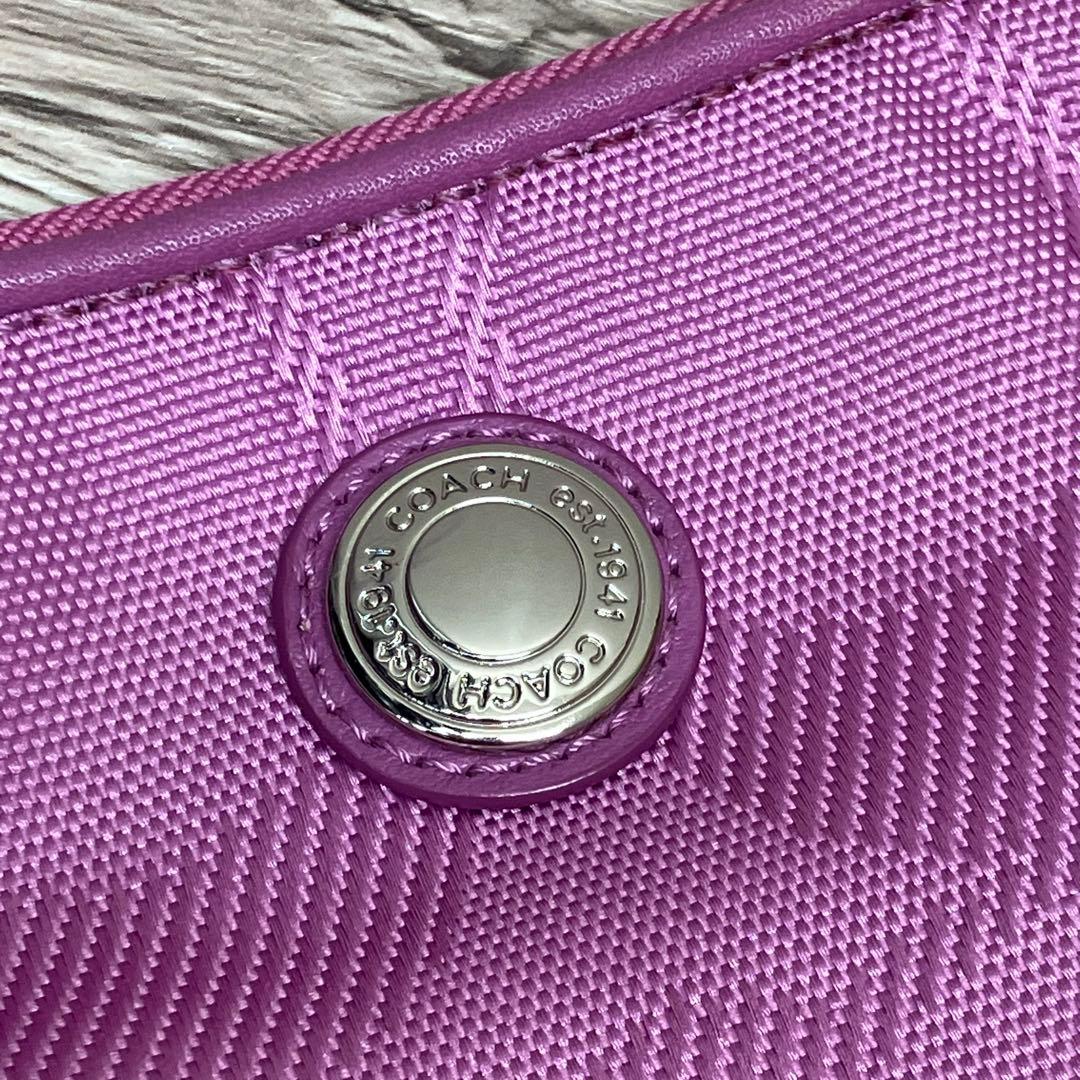coach コーチ　ピンク ナイロン ショルダーバッグ★