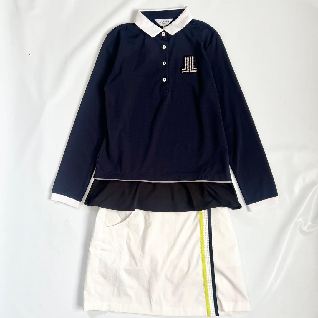 LANVIN SPORT ランバンスポール　セットアップ　長袖　ロゴ　スカート