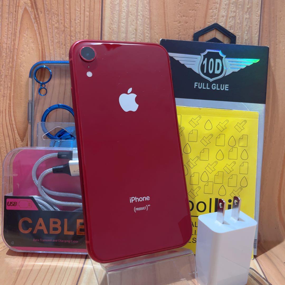 SIMフリー 本体 iPhone XR 64 GB レッド 523 電池良好