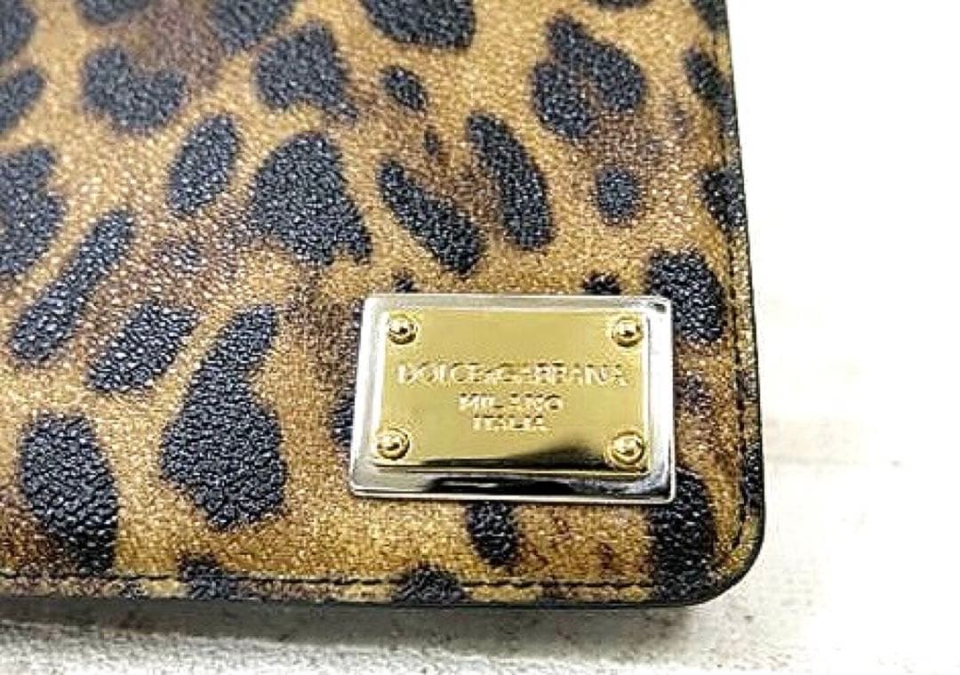 新品未使用保管品Dolce&GabbanaレオパードPVC✖️本革タブレットケース