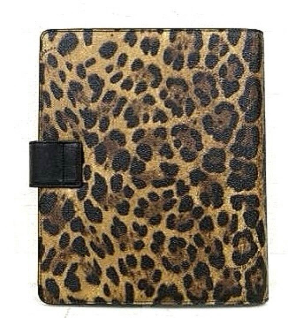 新品未使用保管品Dolce&GabbanaレオパードPVC✖️本革タブレットケース