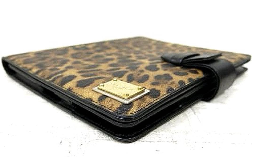 新品未使用保管品Dolce&GabbanaレオパードPVC✖️本革タブレットケース