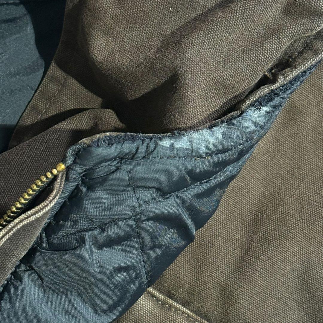 カーハート 04年製 USA製 ビンテージ ダークブラウン ダックベスト 古着