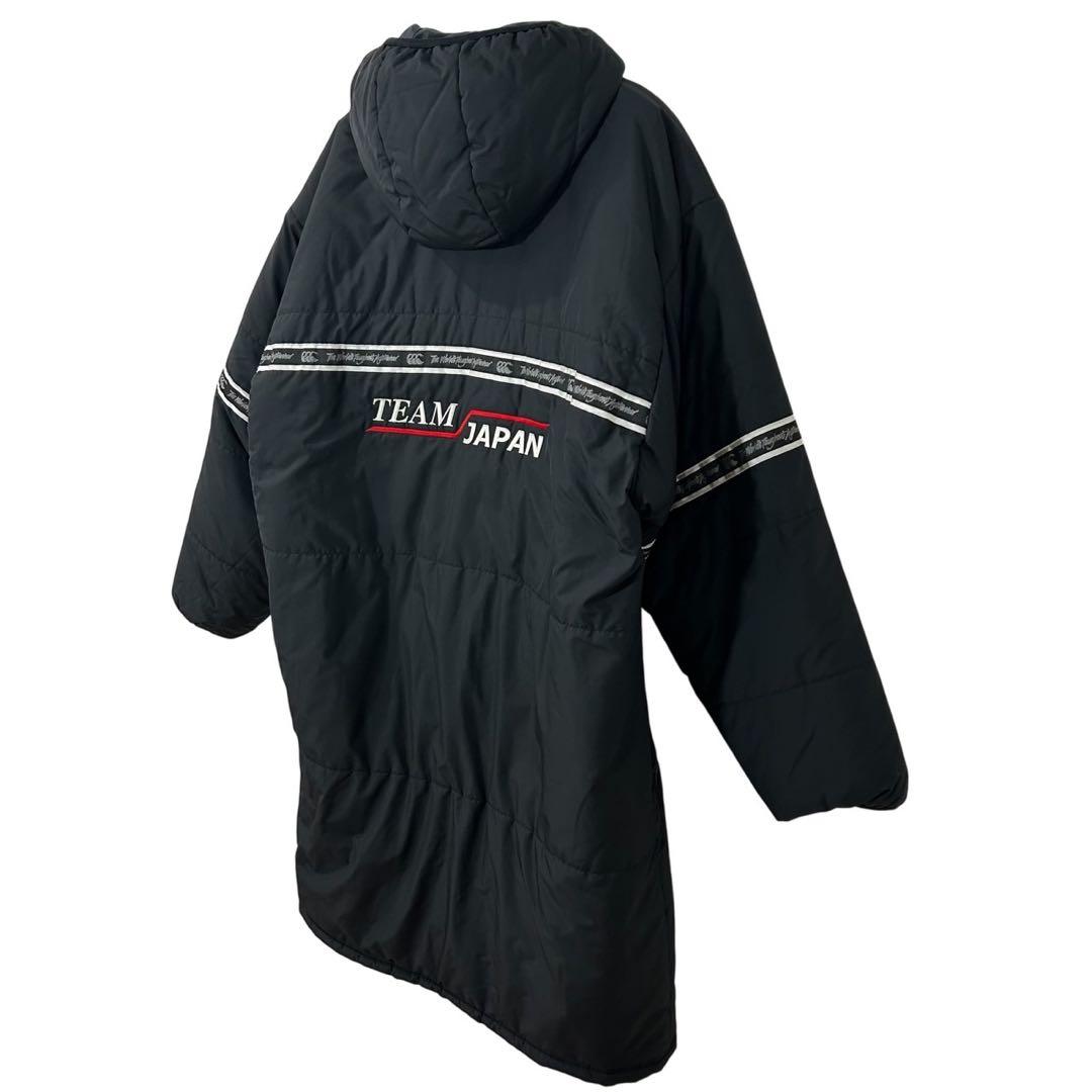 カンタベリー ベンチコート L 中綿 ロング 黒 ラグビー 日本製