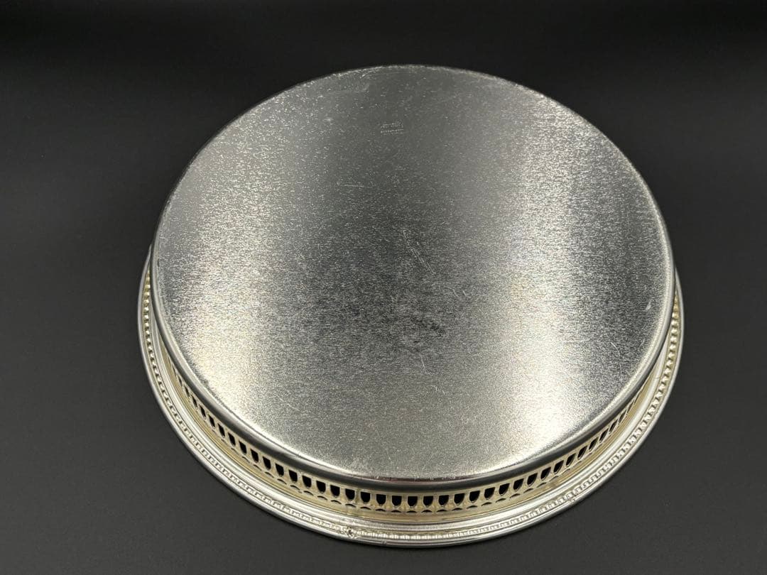 英国　アンティーク　銀メッキ　シルバープレート　トレイ・トレー　ヴィンテージ