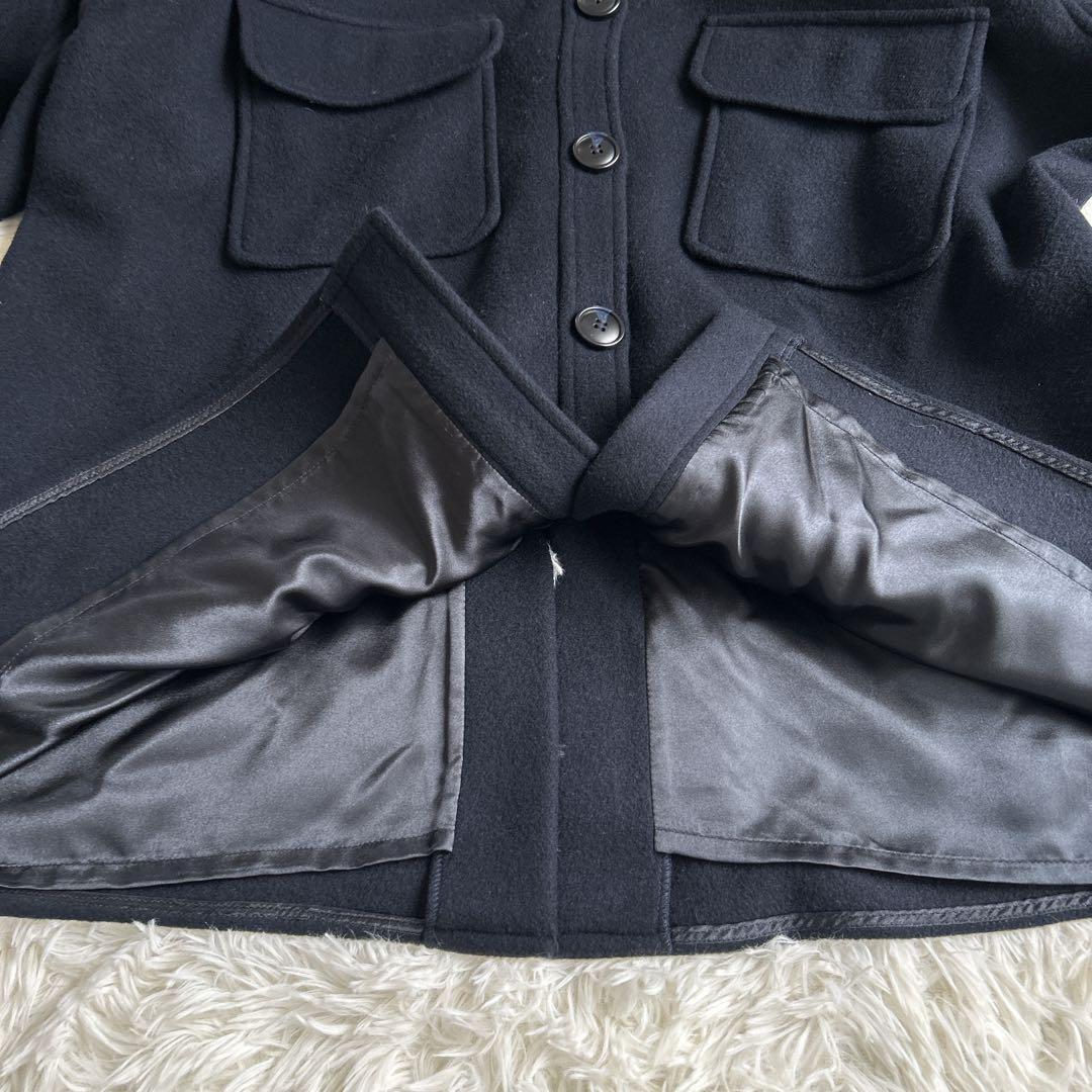 ✨美品✨ ビアズリー ウールビッグショートコート 2WAY 近年 23AW