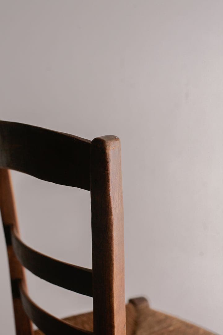 フランス アンティークチェア ラッシュ編み 無垢材 古家具 ブロカント