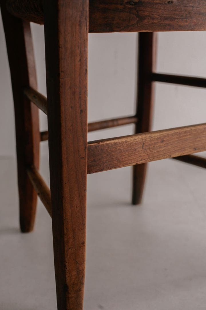 フランス アンティークチェア ラッシュ編み 無垢材 古家具 ブロカント