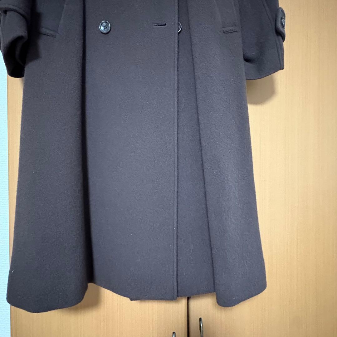 COHINA 2way カラーバック フレアウールコート-short