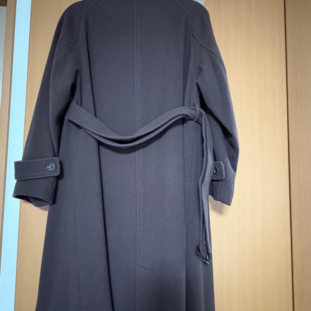 COHINA 2way カラーバック フレアウールコート-short