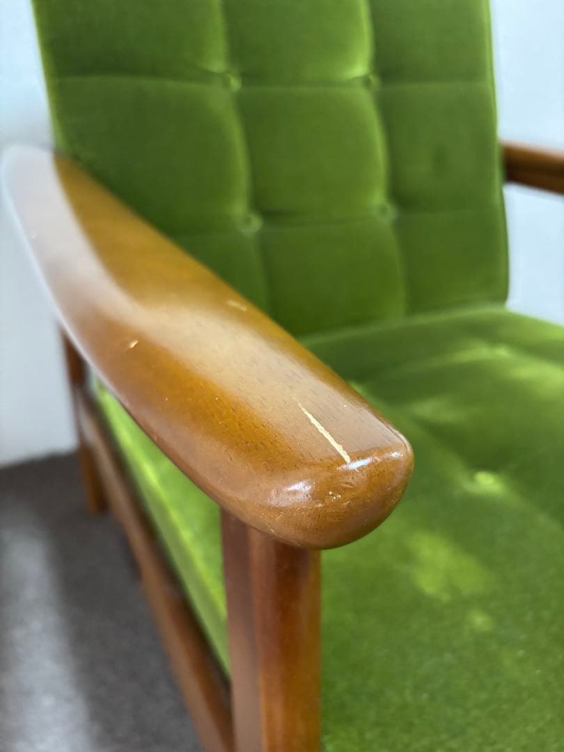 Karimoku カリモク 60 Kチェア モケットグリーン　1人用 椅子