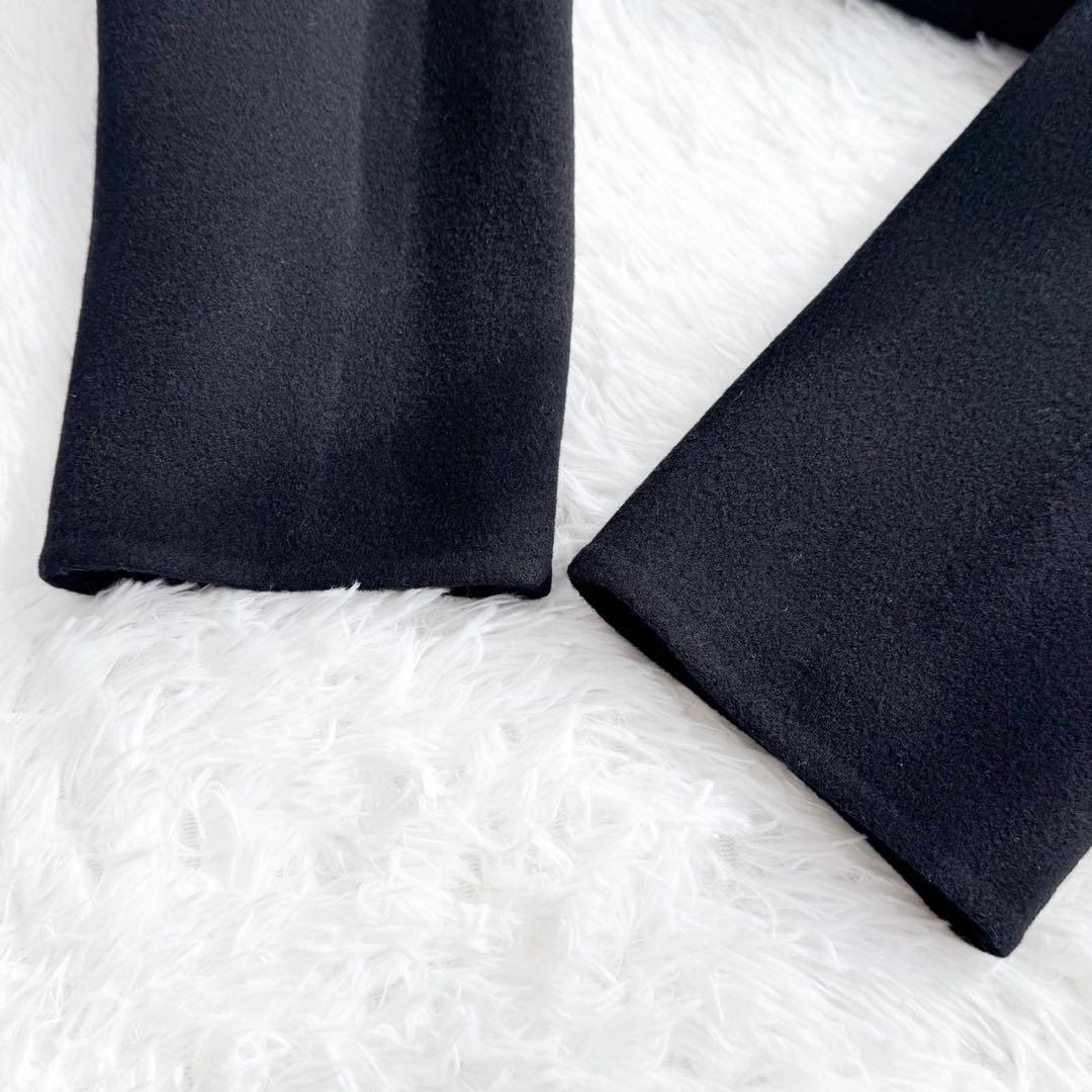 新品 MADAM JOCONDE ウールリバーコート 38 ブラック 定価7万