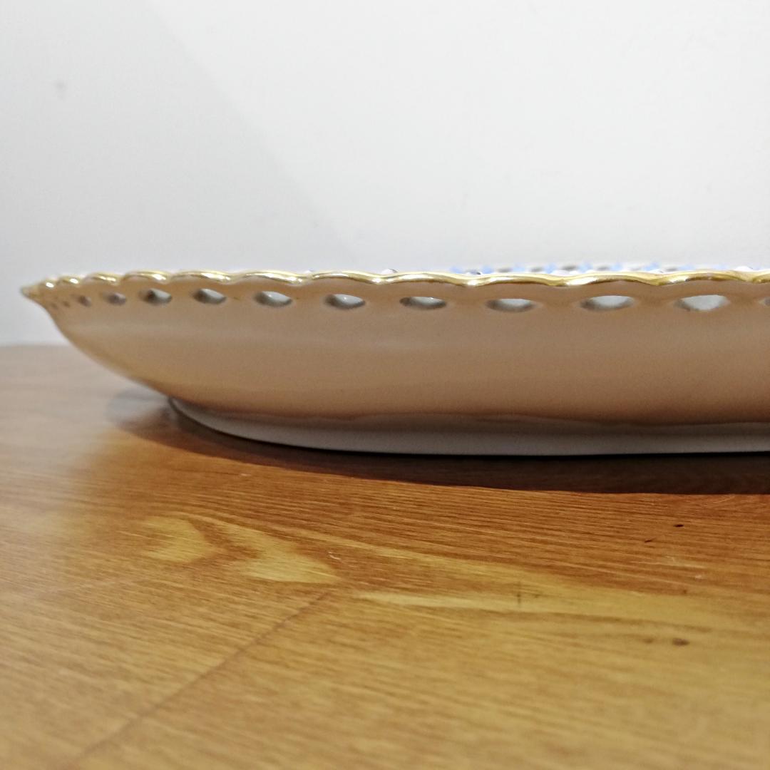 ▼KPM ベルリン 透かし プレート 飾り皿 勿忘草