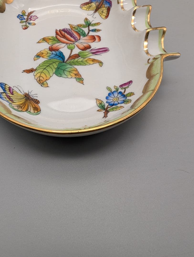 ヘレンド　ヴィクトリアブーケ　灰皿　アッシュトレイ　小物入れ　小皿