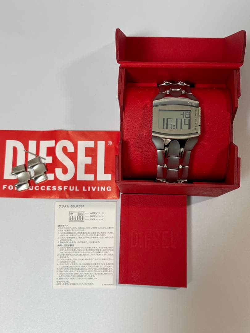 【美品 電池新品】DIESEL デジタルウォッチ dz2155 デジクロコ