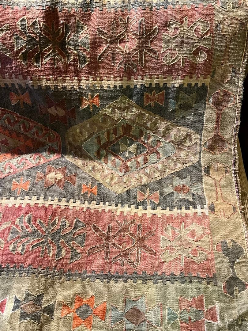 70年代オールドキリム トルコヴィンテージラグ　truck furniture